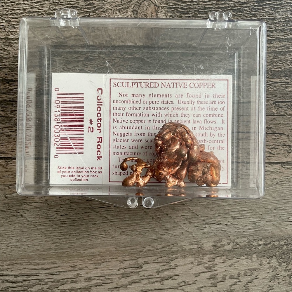 Sculptured Native Copper 2” long